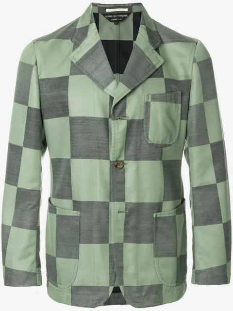Comme Des Garçons Pre-Owned checkboard buttoned jacket