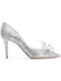 Jimmy Choo 85mm Alia crystal-embellished pumps - Metallic