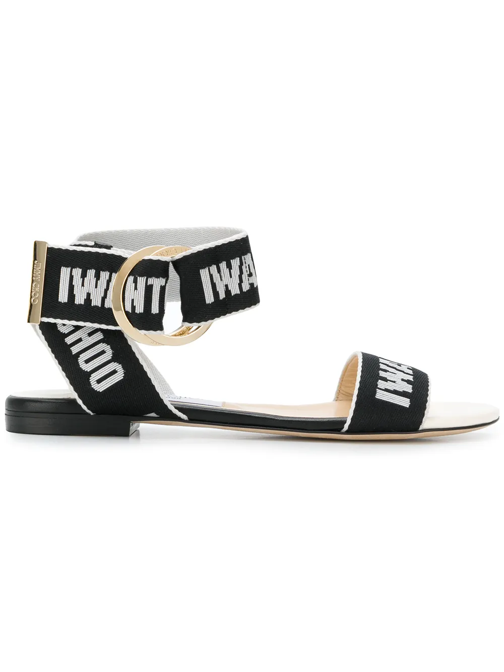 Jimmy Choo Breanne Flat Sandals In Black ModeSens