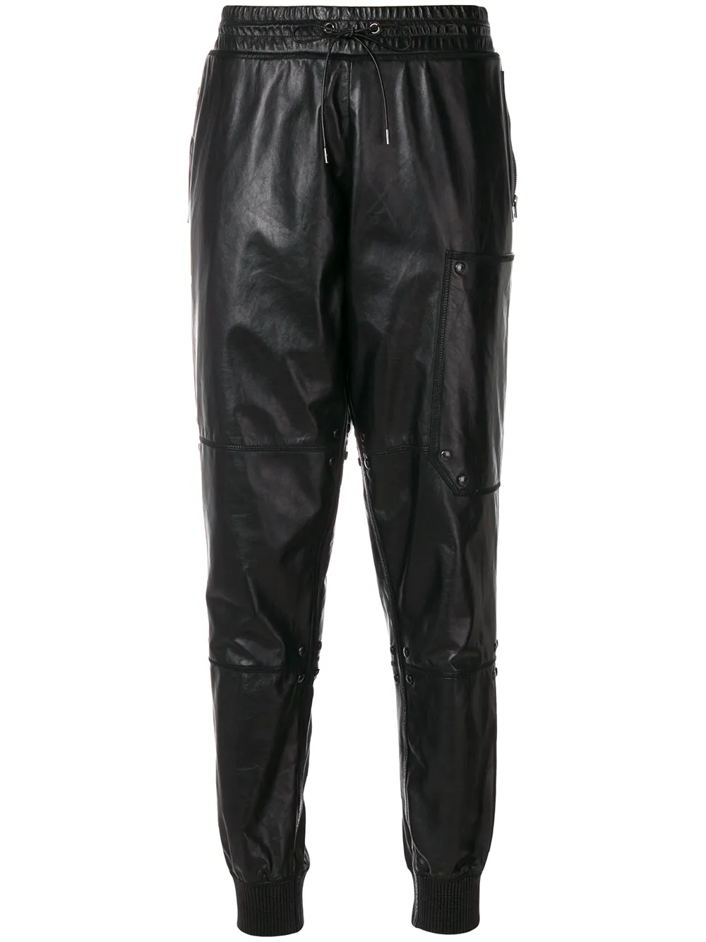 TOM FORD draped biker trousers Zwart