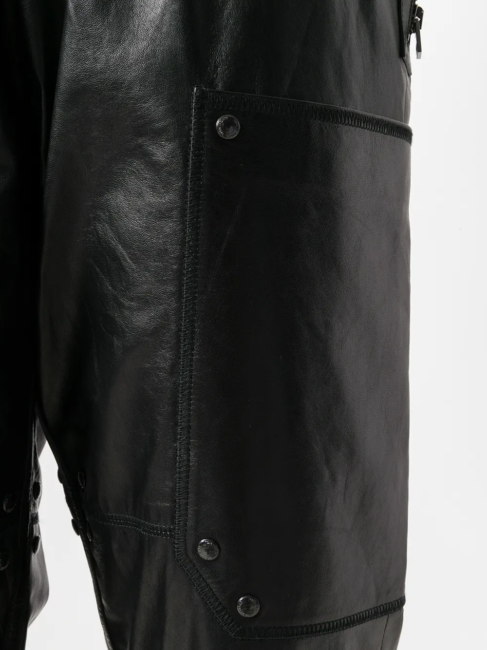 TOM FORD draped biker trousers Zwart
