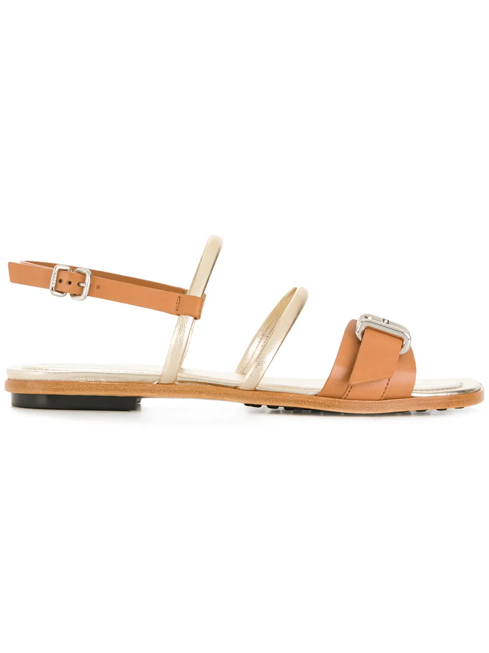 Tod's buckle-detailed multi-strap sandals Bruin