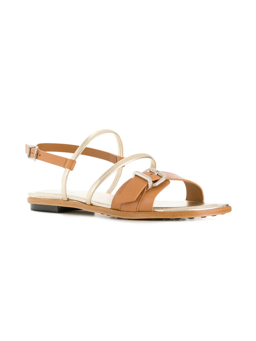 Tod's buckle-detailed multi-strap sandals Bruin