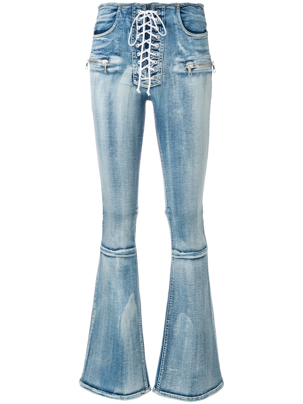 unravel lace up jeans