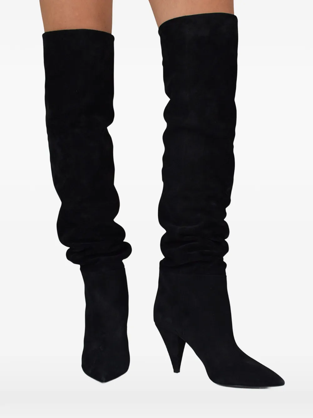 Saint Laurent Era 85 cuissard-laarzen Zwart