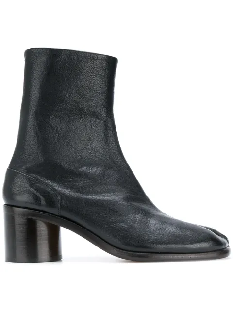Click to view more detailed imagery on our partner's website Maison Margiela Men's Tabi Split-toe Leather Ankle Boots In 900