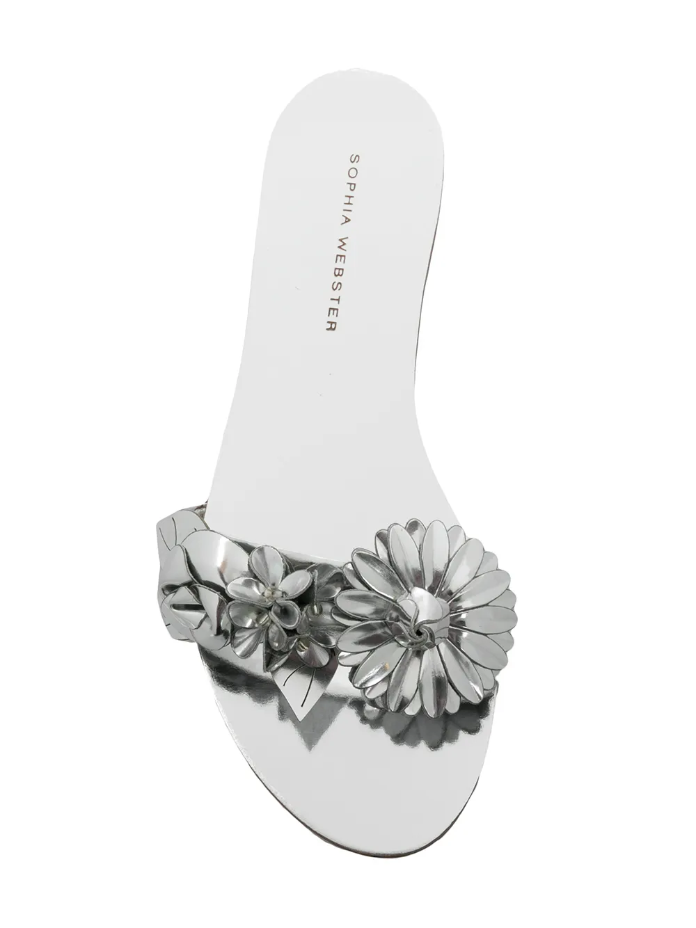 Sophia Webster Lilico floral appliqué sandals Metallic