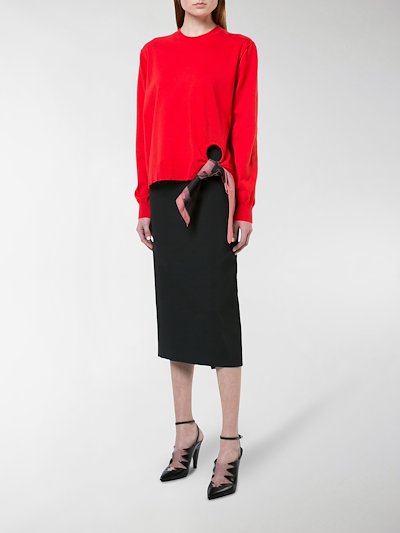 Calvin Klein Calvin Klein 205W39NYC x Andy Warhol scarf detail top red | MODES Calvin Klein Calvin Klein 205W39NYC x Andy Warhol scarf detail top red | MODES