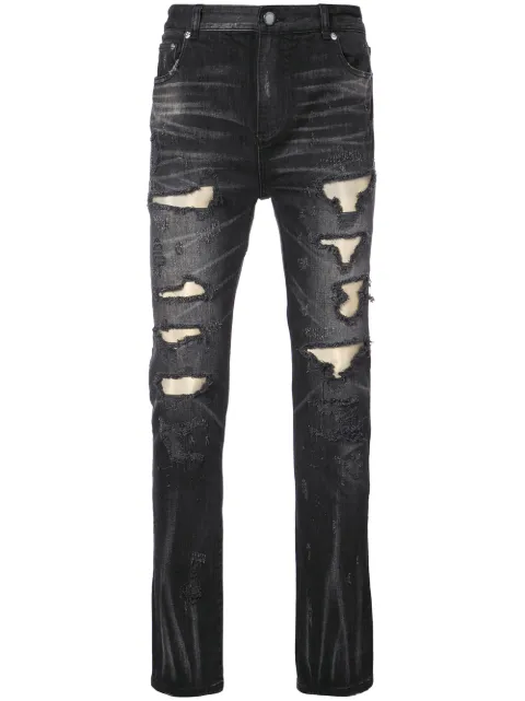 God's Masterful Children ripped fade denim jeans