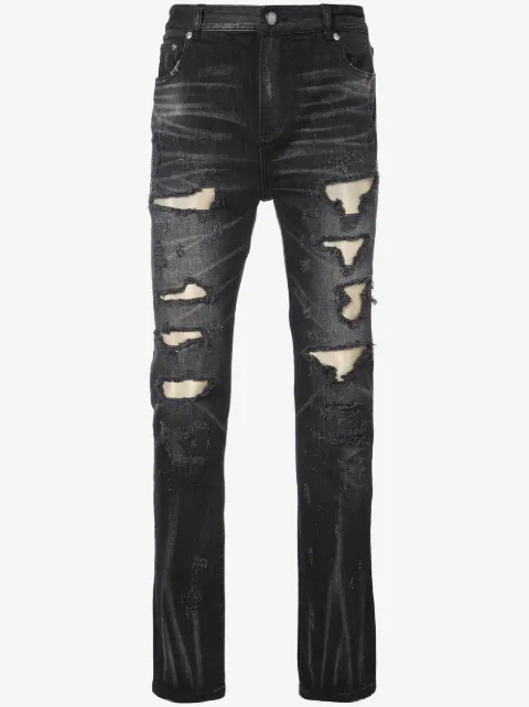God's Masterful Children ripped fade denim jeans