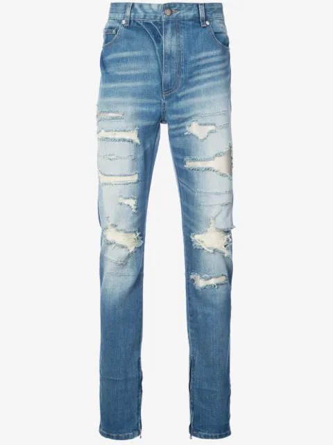 God's Masterful Children ripped straight-leg jeans