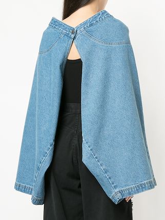 cut out denim top展示图