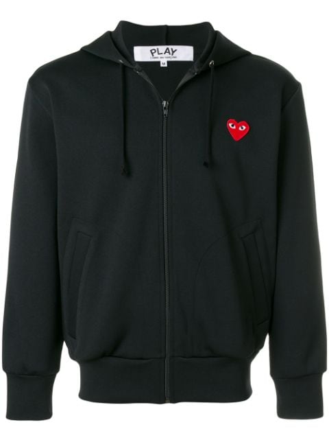 Comme Des Garçons Play heart-patch zip-up hoodie