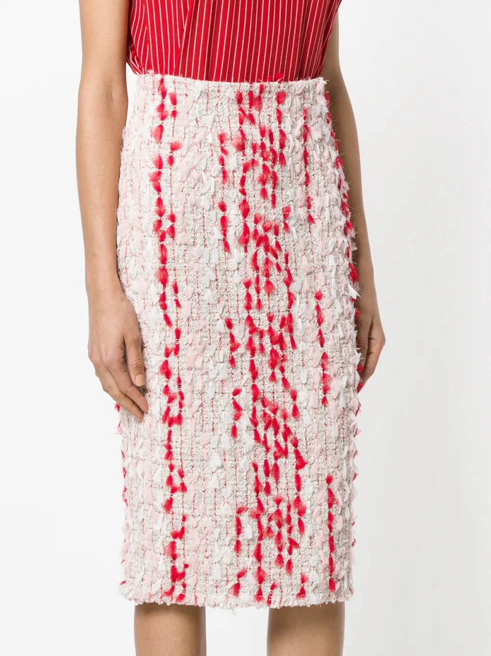  Alexander Mcqueen Tweedrock Mit Hohem Bund   Mehrfarbig 