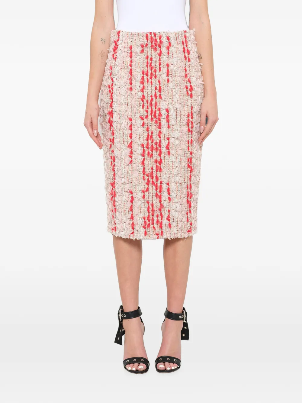 Alexander McQueen Gonna in tweed - Multicolore