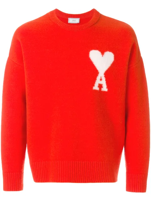 oversize ami de coeur crewneck sweater