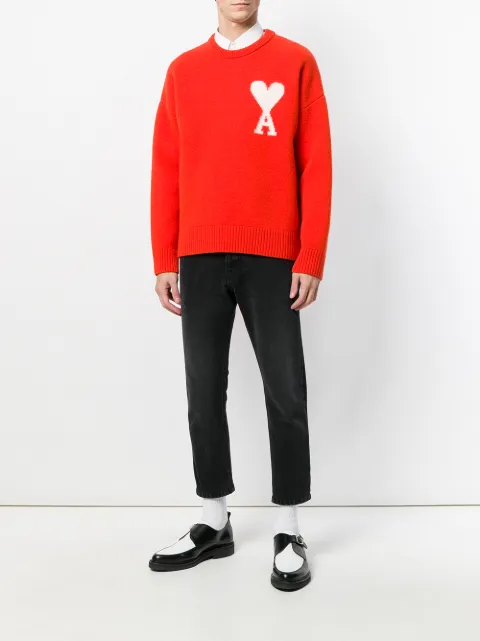 oversize ami de coeur crewneck sweater