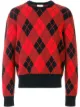 Image 1 of AMI Paris Argyle Jacquard crew neck Sweater