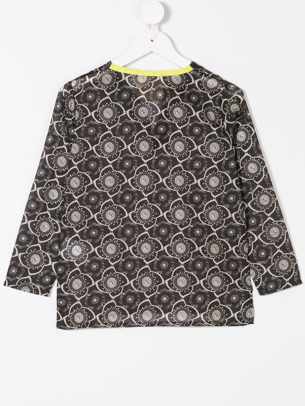 фото Douuod Kids floral split neck blouse