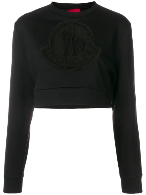 Moncler sheer logo patch sweatshirt