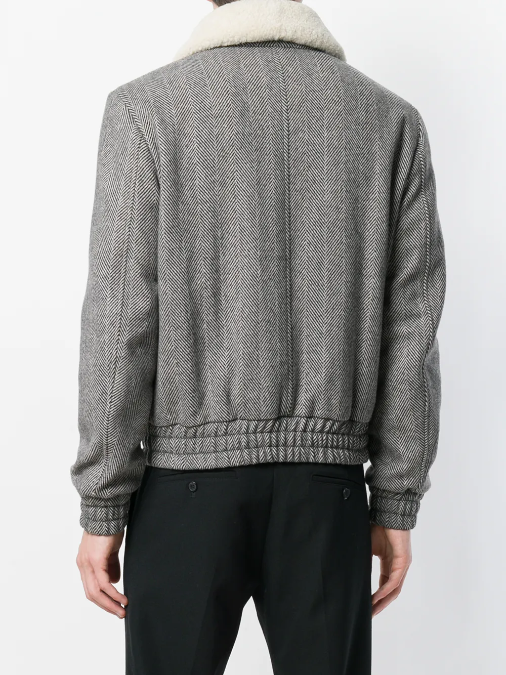 фото Ami paris куртка на молнии с воротником из овчины