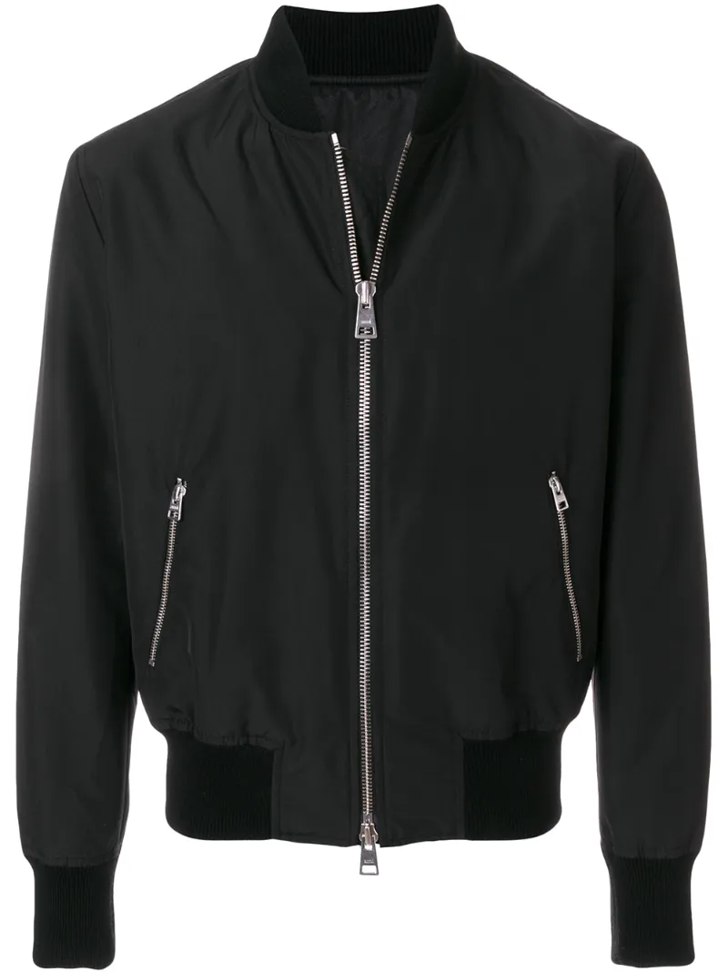 Click to view more detailed imagery on our partner's website Ami Alexandre Mattiussi Zipped Bomber Jacket In Black