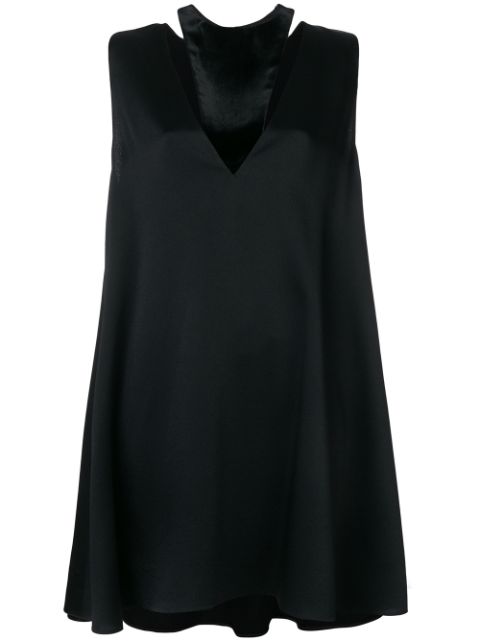 VALENTINO VALENTINO V-NECK FLARED DRESS - BLACK,PB0VAI103H312818153