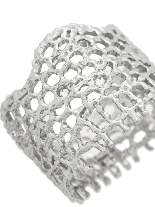 Aurelie Bidermann 18kt White Gold Vintage Lace Diamond Ring
