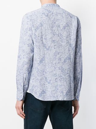 floral print mandarin collar shirt展示图