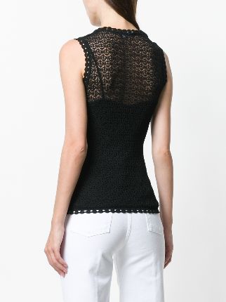 sleeveless crocheted blouse展示图