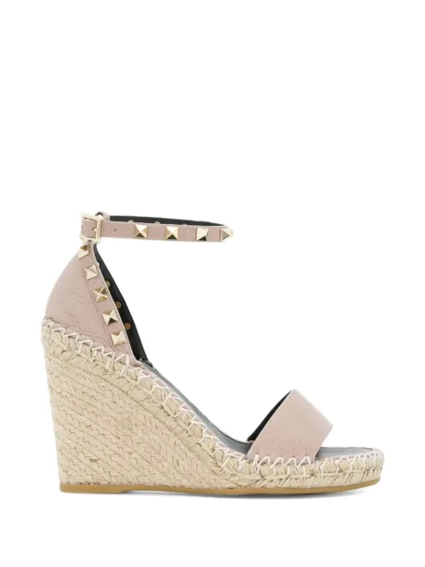 Valentino Garavani sandalias Double Rockstud con cuña de 105mm