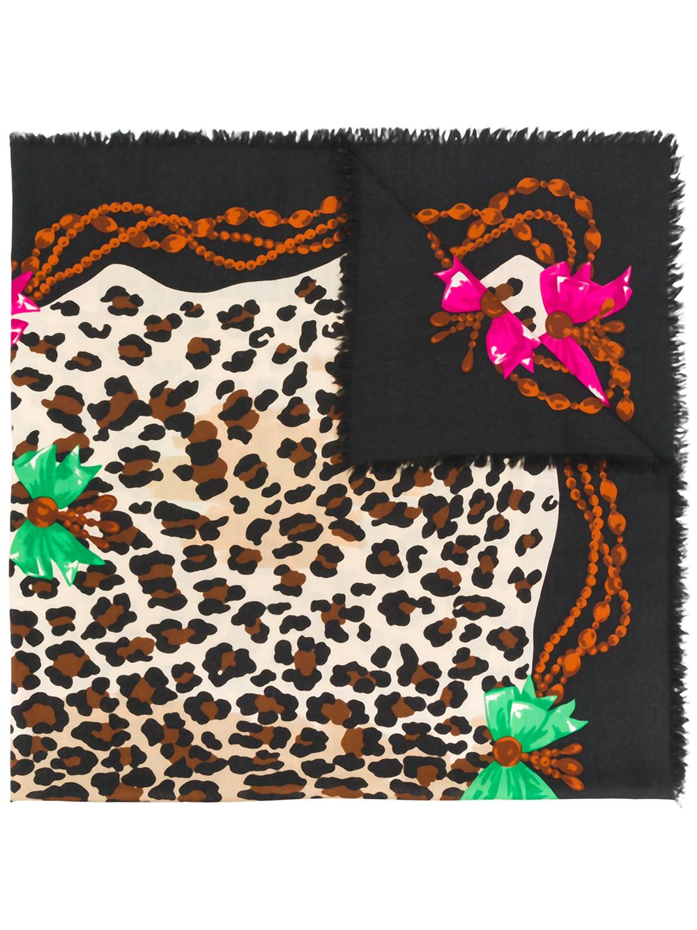 фото Christian Dior Pre-Owned шарф с леопардовым принтом