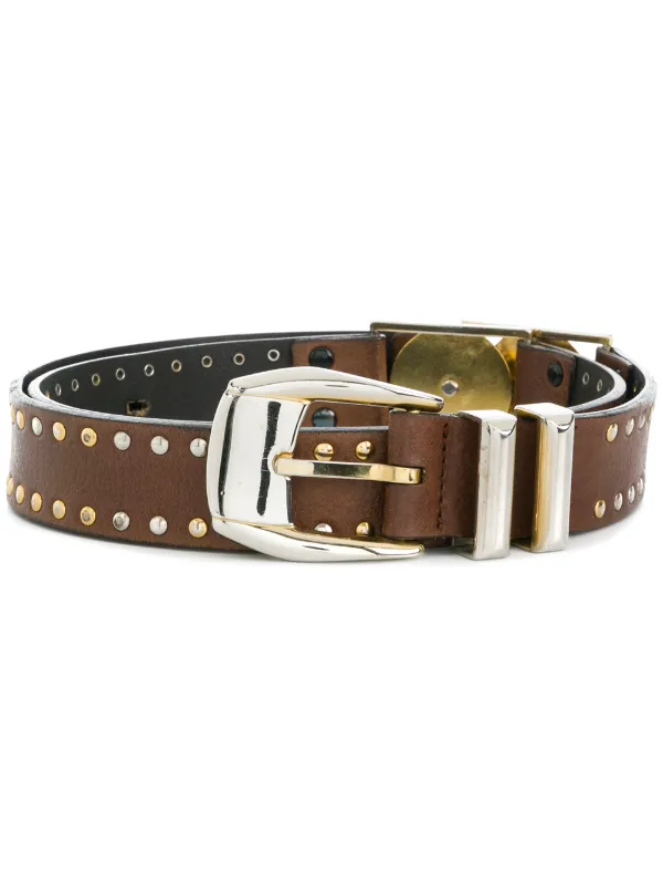 Versace brown leather belt Clearance