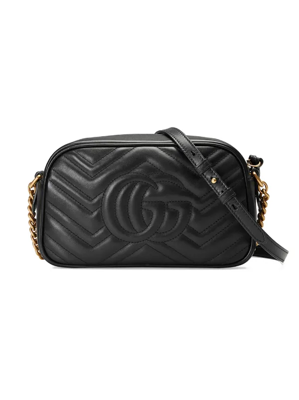 Gucci GG Marmont Mini Shoulder Bag, Black, Leather