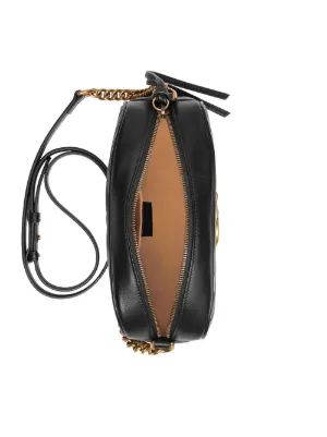 gg marmont small matelassé shoulder bag black