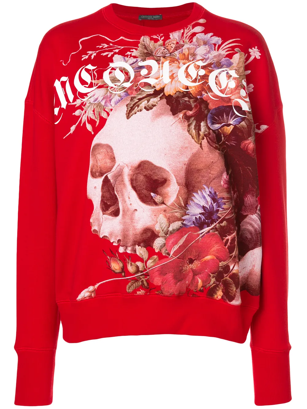 Alexander McQueen skull print sweatshirt - Red