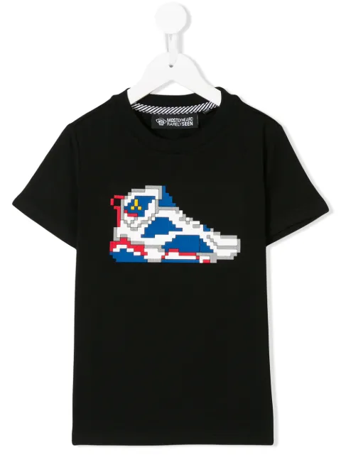 Mostly Heard Rarely Seen 8-Bit pixelated sneaker-print T-shirt