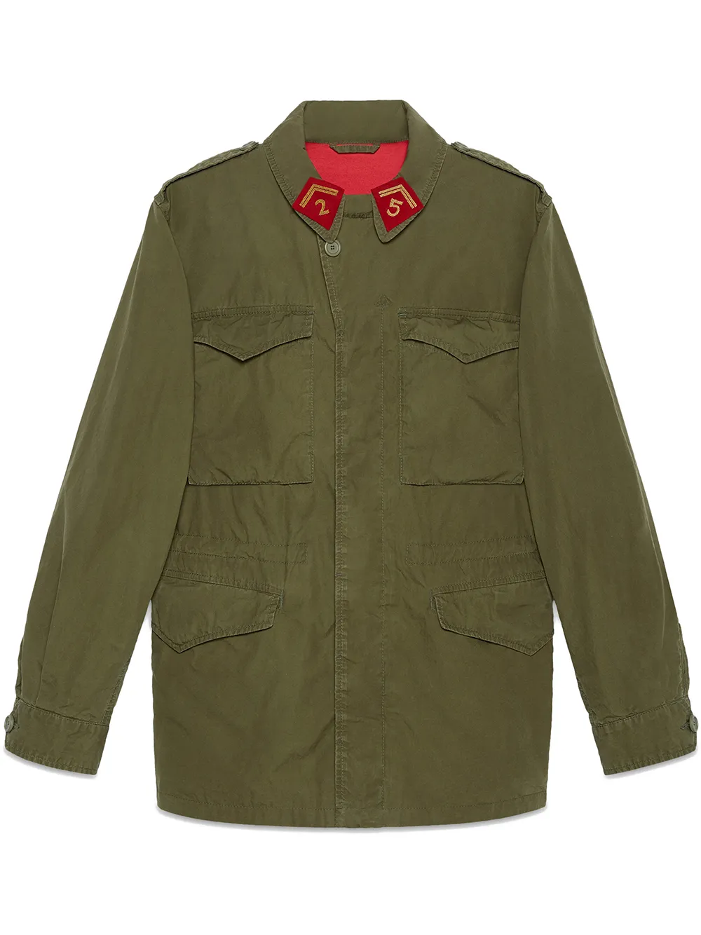 

Gucci Coated parka with Gucci logo - Verde