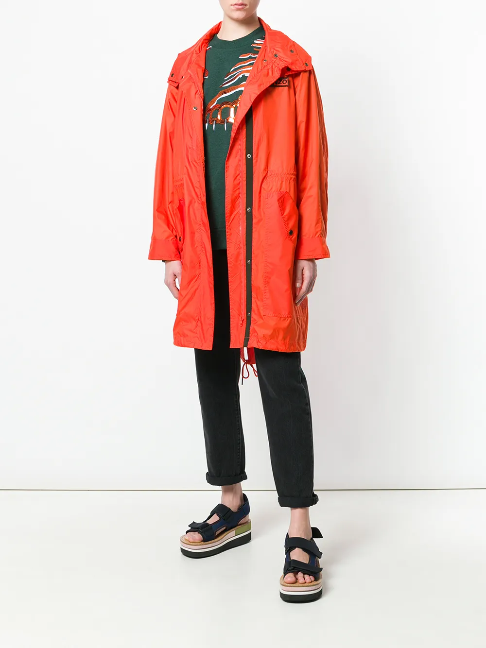 Kenzo oversized regenjas - Geel