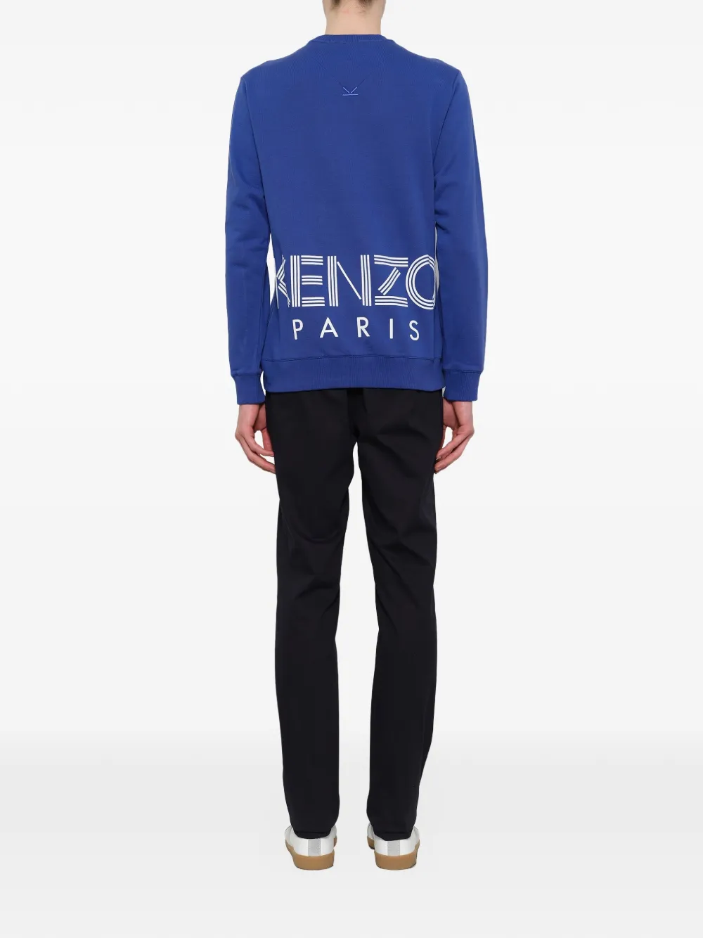  Kenzo Sweatshirt Mit Logo Print   Blau 