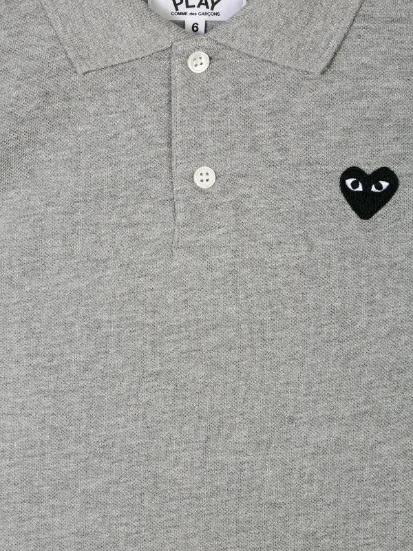 PLAY Comme des Garçons グレー ポロシャツ XXL プレイ コムデギャルソン ニット ポロシャツ-グレー| コムデギャルソン