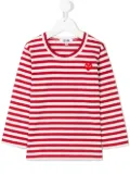 Comme Des Garçons Play Kids heart breton top - Red