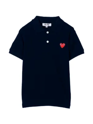 Comme Des Garçons Play Kids ハートロゴパッチ ポロシャツ 通販