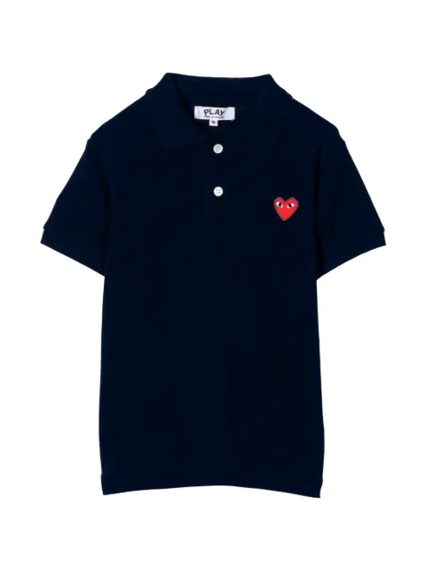 Comme Des Garçons Play Kids embroidered heart polo