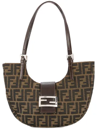 fendi zucca pattern shoulder bolsa