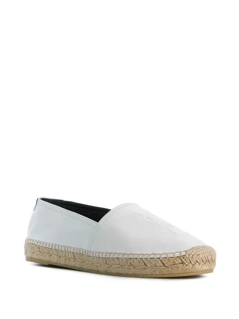 Saint Laurent Saint Laurent espadrilles met logo-reliëf - Wit Top Merken Winkel