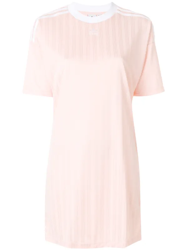 adidas trefoil dress pink ADIDAS ORIGINALS SUMMER GLOW SLIM DRESS - Pink