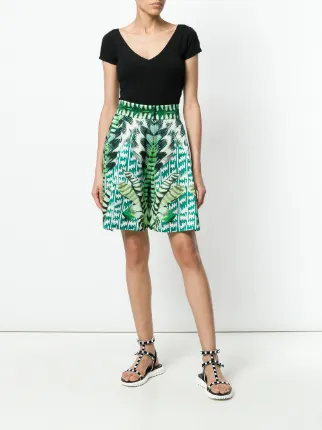 garden leaf printed shorts展示图