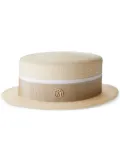 Maison Michel Auguste boater hat - Neutrals