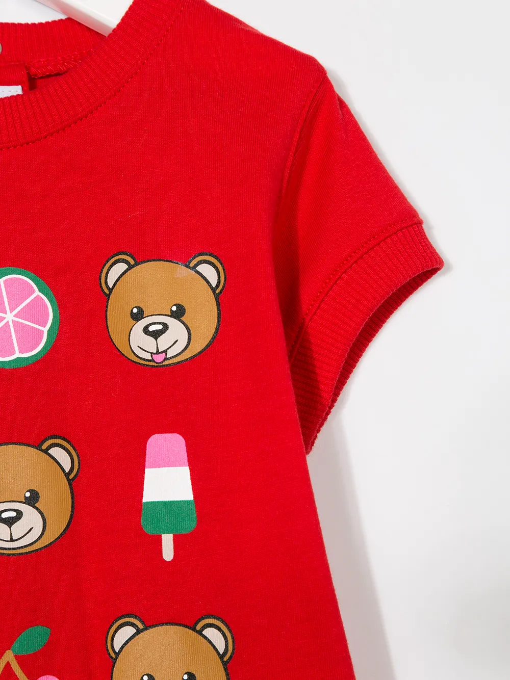 фото Moschino kids короткий комбинезон с принтом